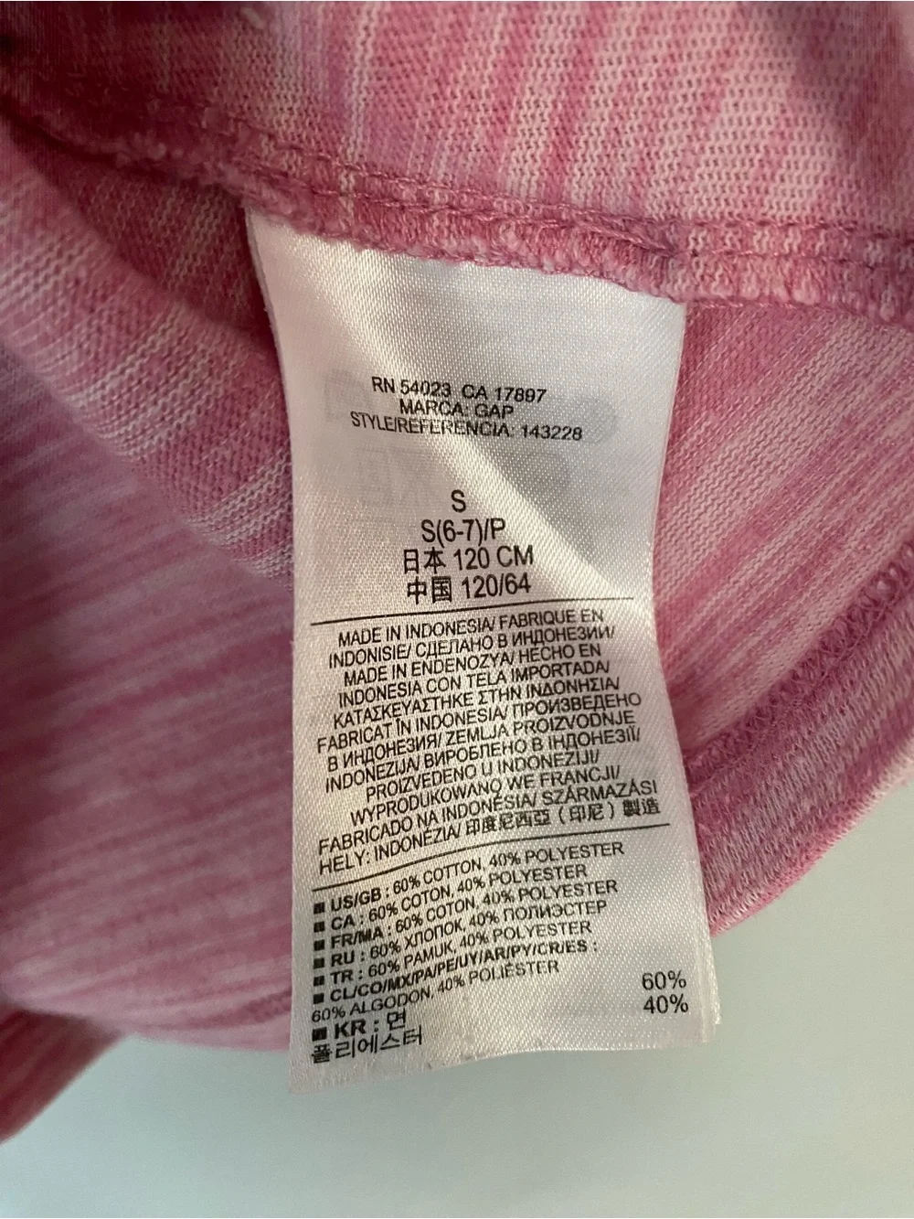 GAP Pink Heathered Long Sleeve Pintuck Top